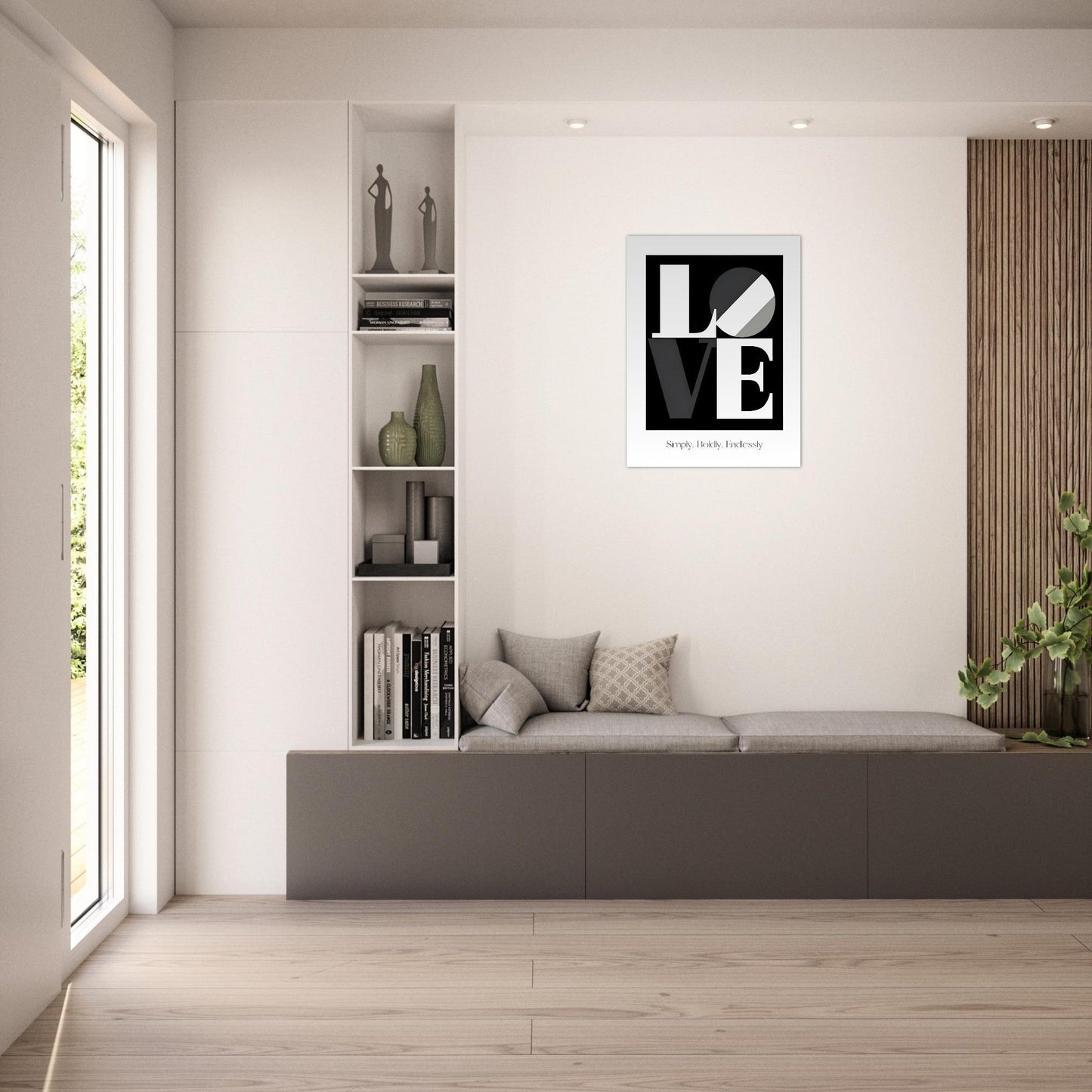 LOVE Poster – Monochrome Typography Wall Art | Bold Minimalist Design