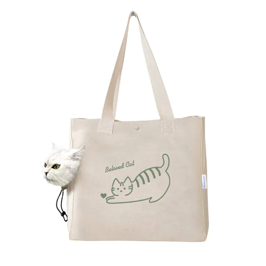 Portable Canvas Pet Tote