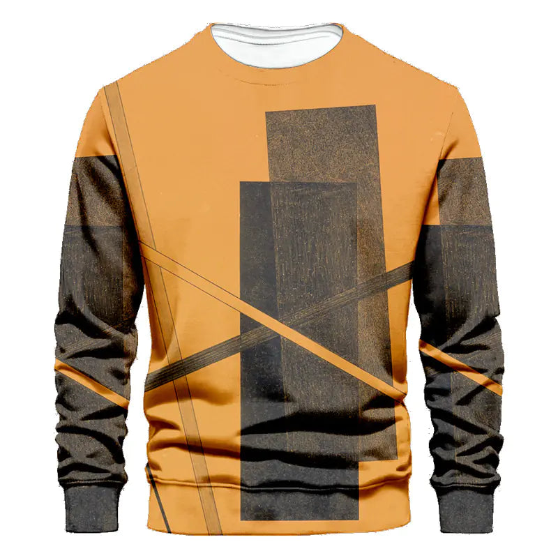 Printed Long Sleeve Casual Sweater for Unique Style
