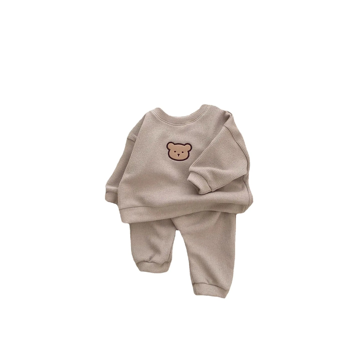 Embroidered Bear Suit for Kids – Autumn Style