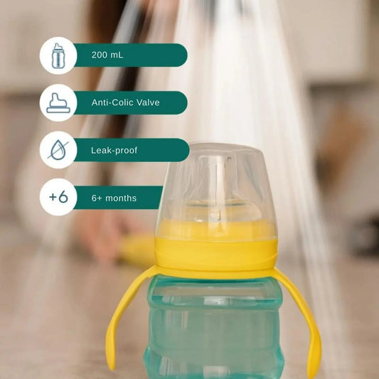 Mooma Kindy Learner Bottle 200ml - Yellow