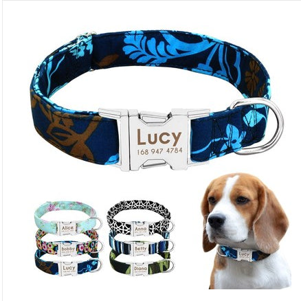 Fleur Pet Dog Customised Collar Name Tag