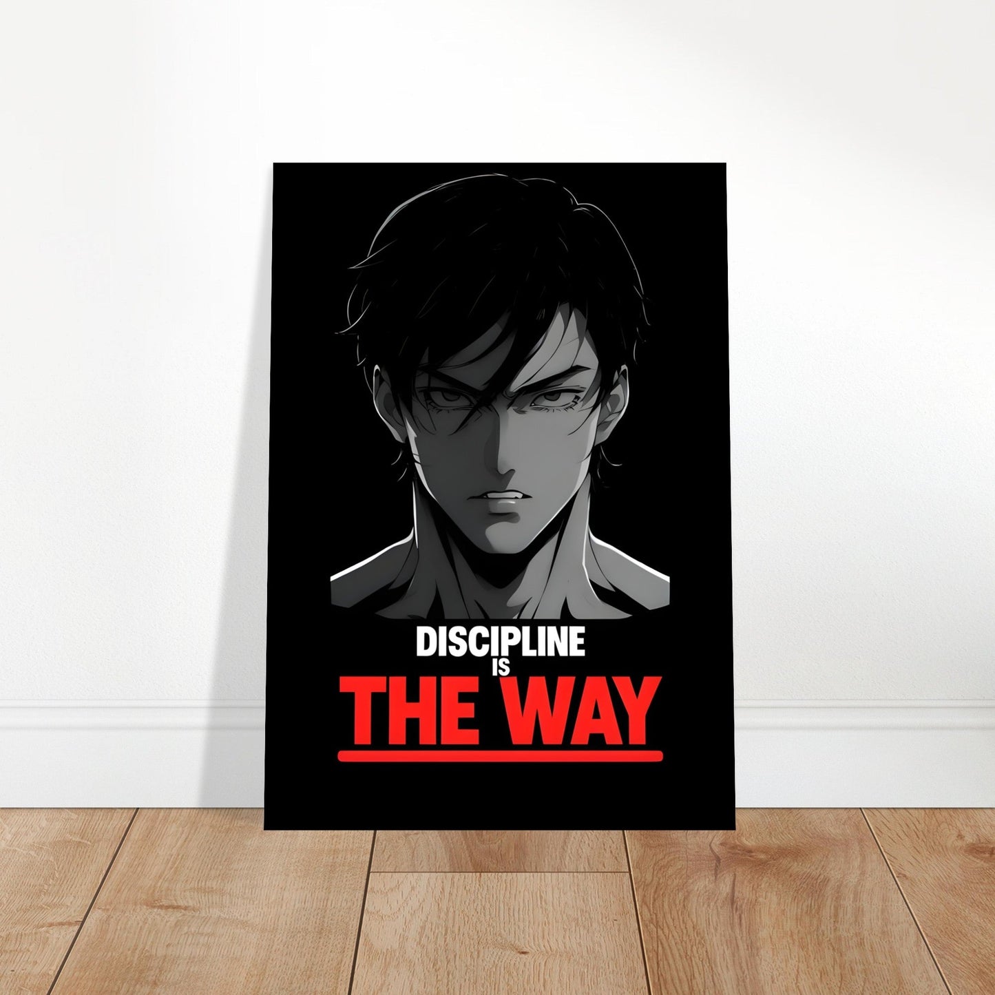 Discipline is the Way - Anime Motivational Wall Art | Empowering Semi-Gloss Print | Inspirational Anime Poster for Home & Office Decor