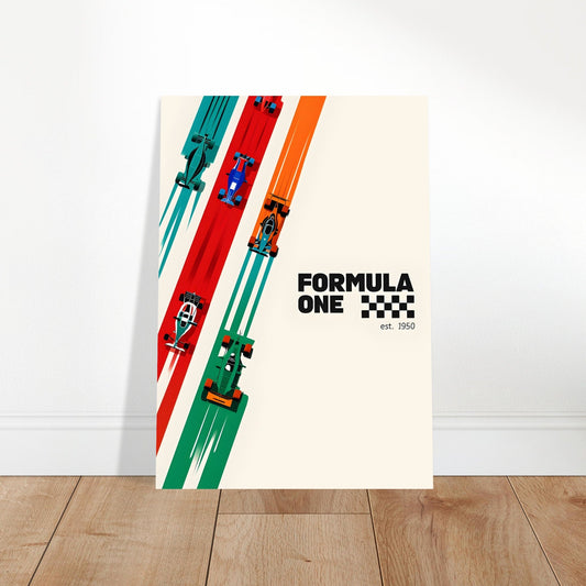 Retro Racing Poster - Vintage Matte Wall Art | Classic Car Motorsport Print for Home Decor