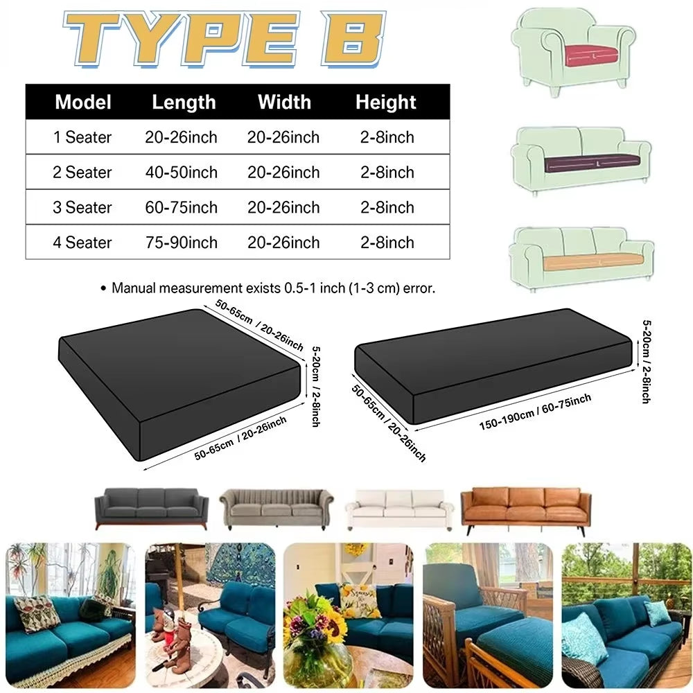 Stretch Jacquard Sofa Covers 1 2 3 4 Seater Couch Cover for Living Room Thick Sofa Slipcovers for Pets Kids Furniture Protector