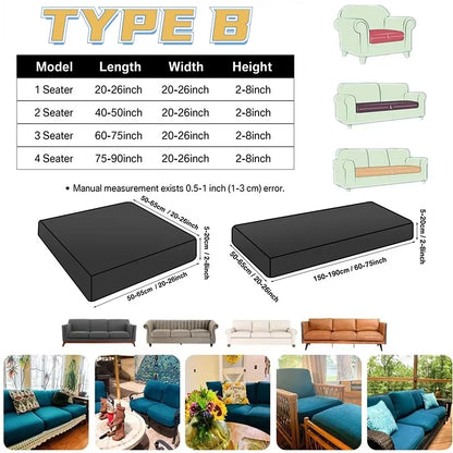 Stretch Jacquard Sofa Covers 1 2 3 4 Seater Couch Cover for Living Room Thick Sofa Slipcovers for Pets Kids Furniture Protector