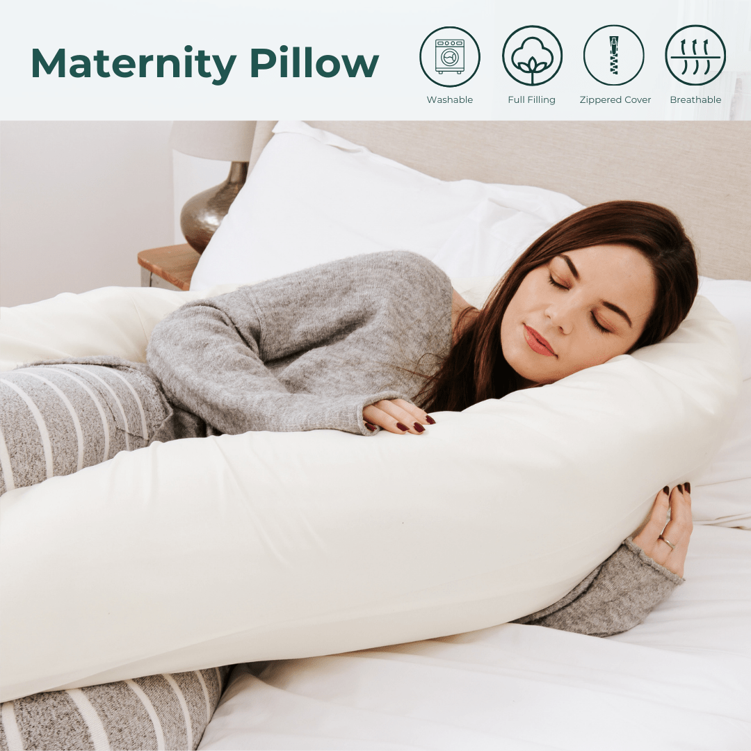 12 Ft Maternity Pillow And Case - White