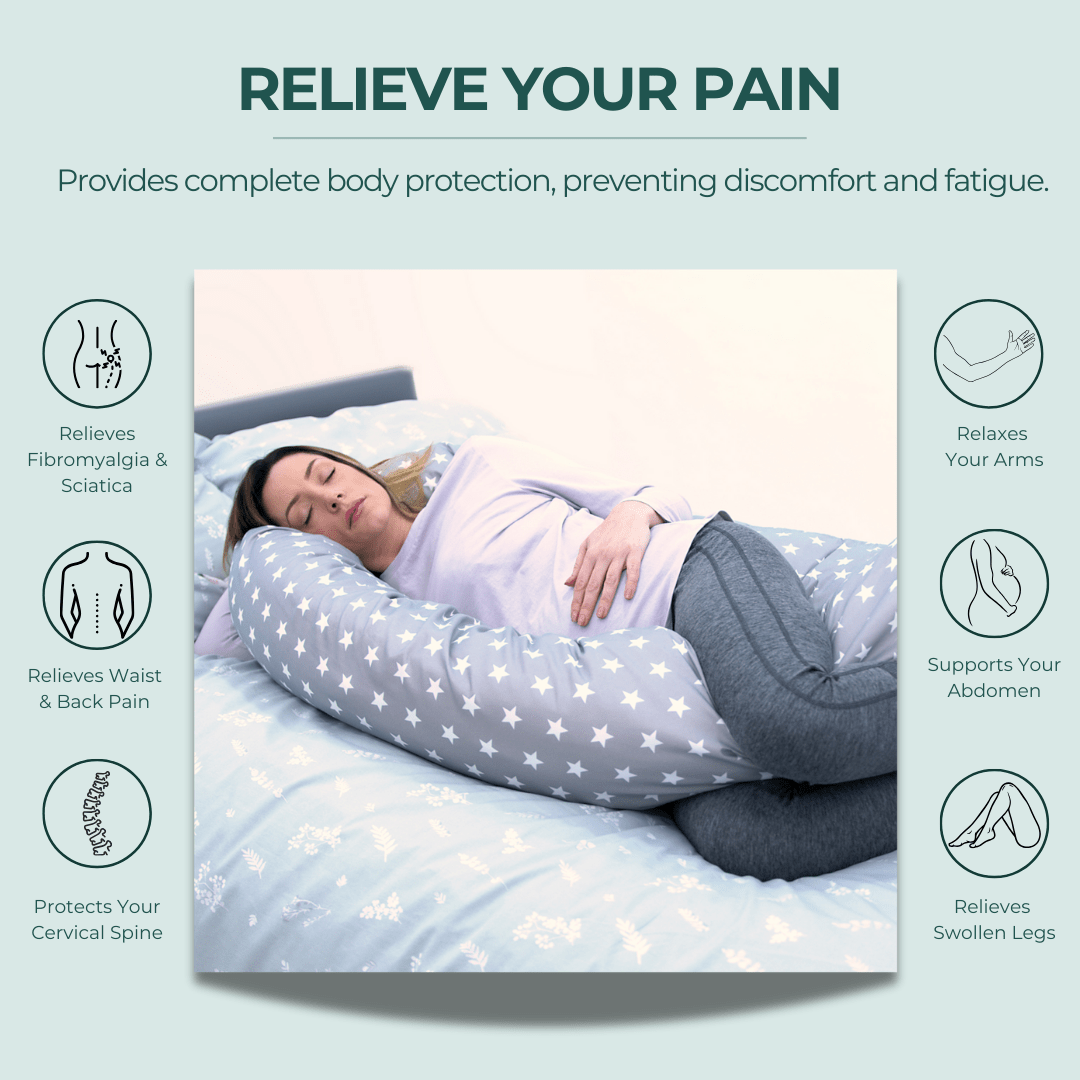 12 Ft Maternity Pillow And Case - White