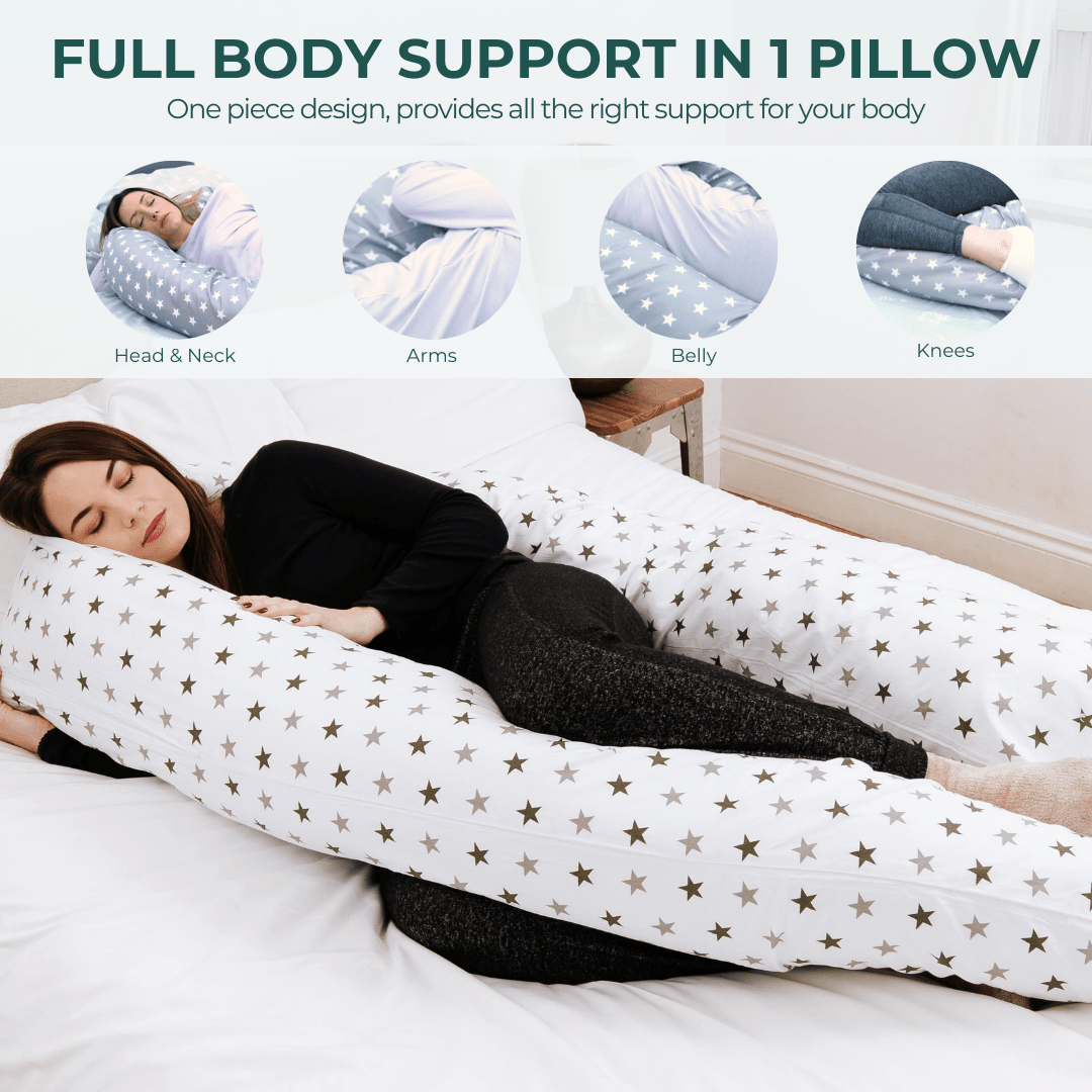 12 Ft Maternity Pillow And Case - White