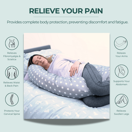 9 Ft Maternity Pillow And Case - Light Pink