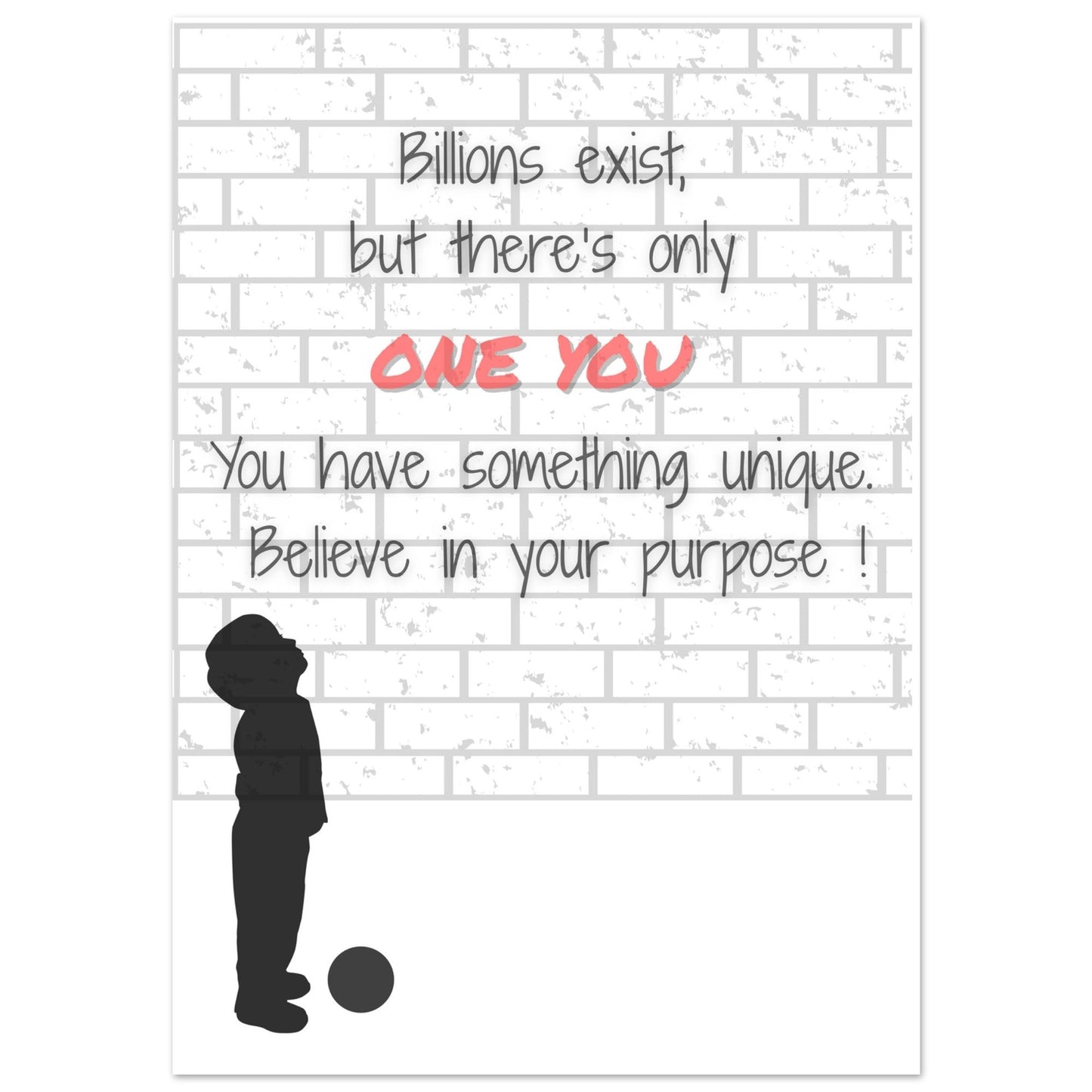 Believe in Your Purpose Poster – Inspirational Wall Art – Motivational Quote Print