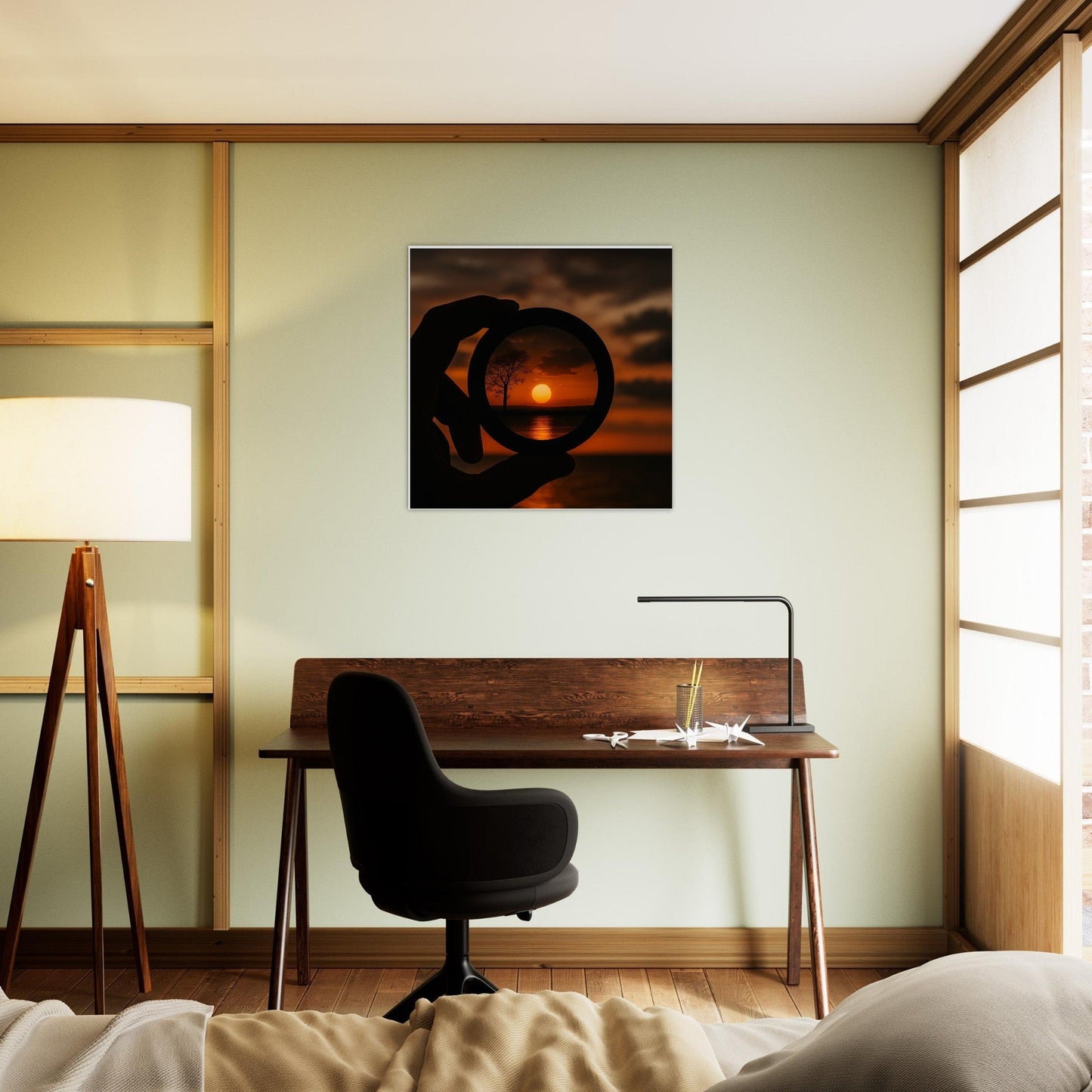 Sunset Through Lens Poster | Stunning Semi-Gloss Print | Perfect Wall Art Gift