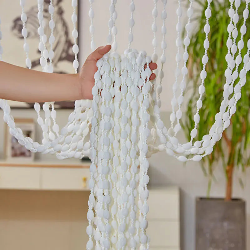 Elegant Beaded Doorway Curtain – Decorative Room Divider for Home