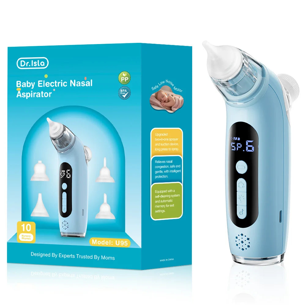 MAMIJOY 2-in-1 Baby Electric Nasal Aspirator＆Nebulizer Function 6 Suction Modes＆ Child's Music Baby Nebulizer＆Nose Cleaner U95