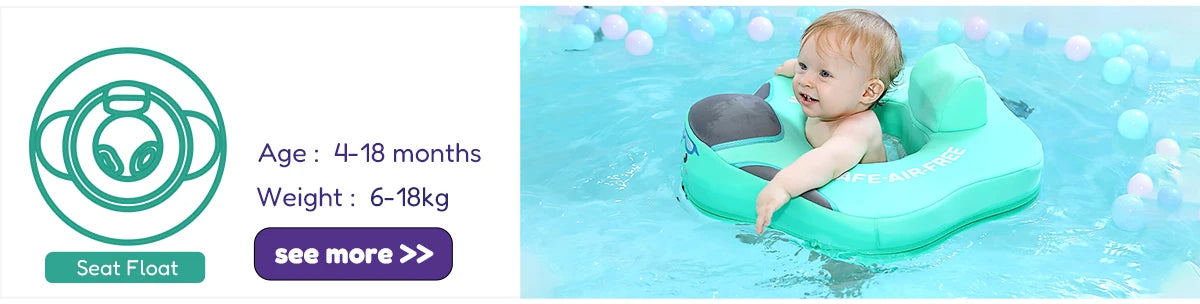 Mambobaby Baby Pool Float Blackproof Pool Mat For Infant Non-Inflatable Natation Buoy With Parasol Beach Toys For 3-24 Months