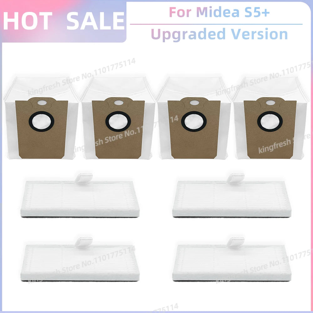 Fit for (Conga 2299 Ultra, Midea S5+, TESLA RoboStar iQ400 Plus) Parts Main Brush Filter Mop Cloth Dust Bag
