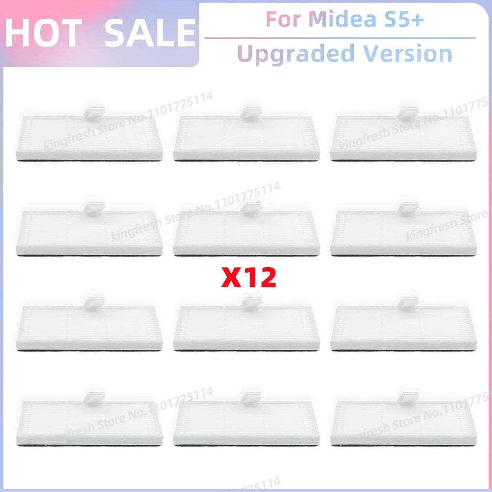 Fit for (Conga 2299 Ultra, Midea S5+, TESLA RoboStar iQ400 Plus) Parts Main Brush Filter Mop Cloth Dust Bag