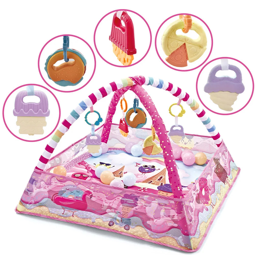 Baby Fitness Frame Crawling Play Mat Multifunction Fence Floor Toddler Activity Gym Game Rack Activity Blanket For Baby Toy Gift