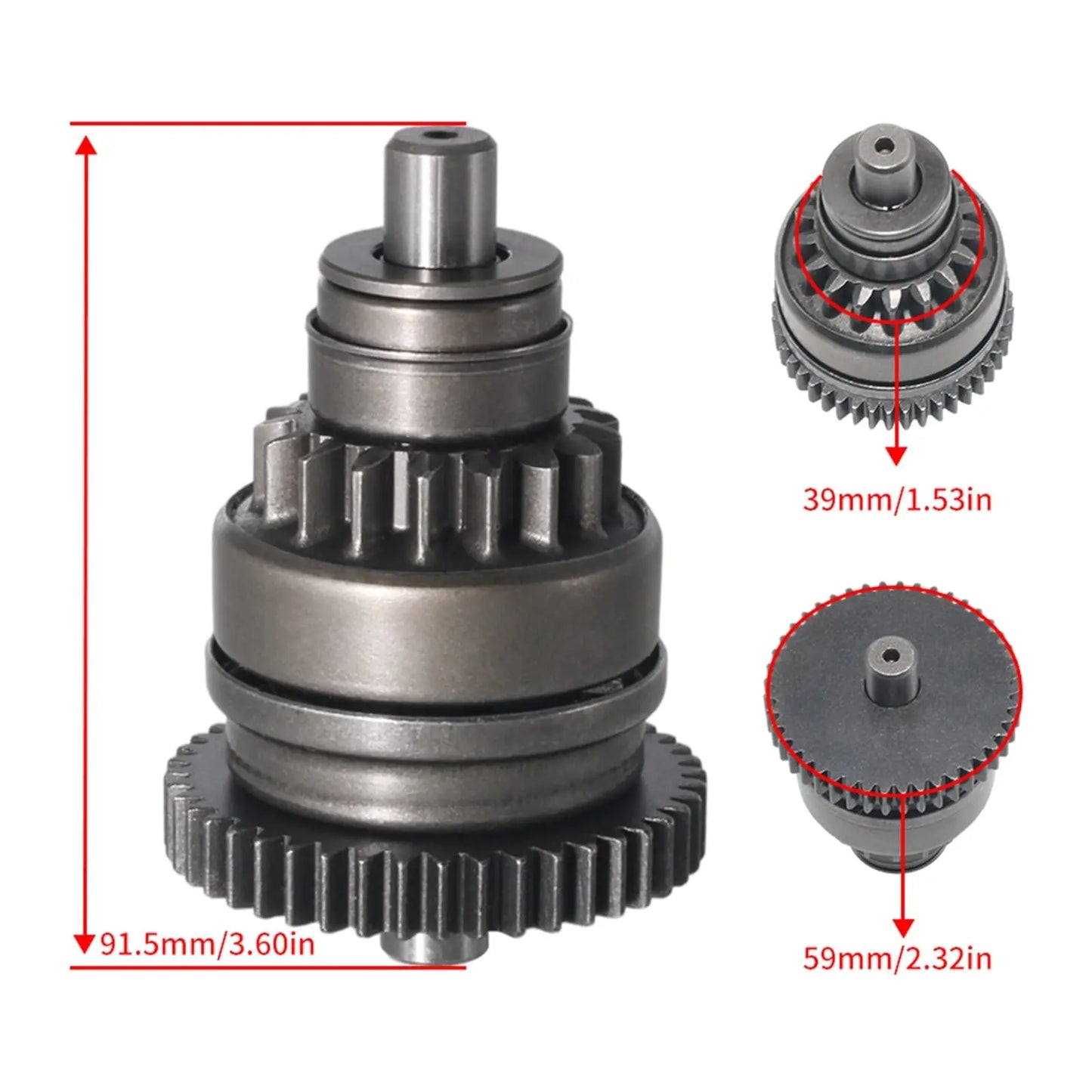 Starter Drive Bendix Compatible With Starter For Drive Bendix  Can-Am Outlander 330 400cc OEM NO. 420684050 420684051 420684052