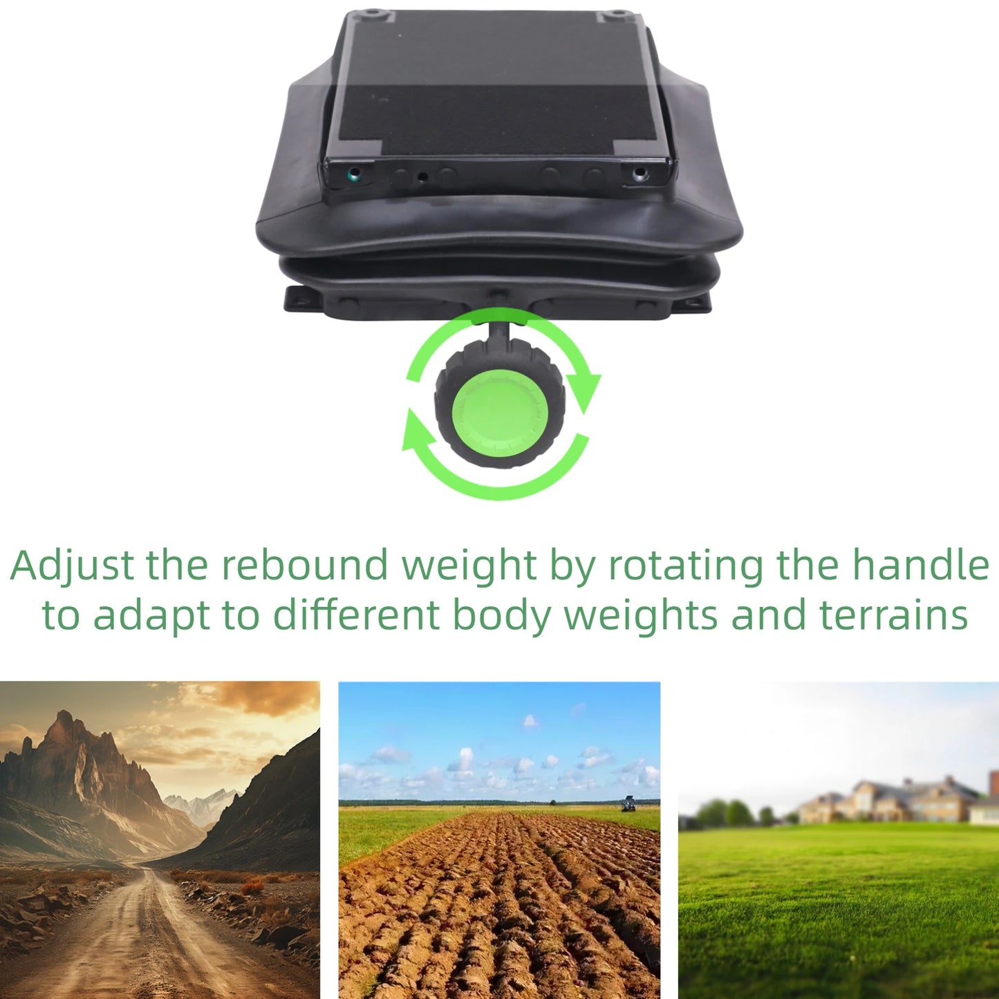 Universal Scissor Type Seat Suspension Rv Tractor Damping Base with Dust Cover & Adjustable Weight Handle, Universal Seat Dampin