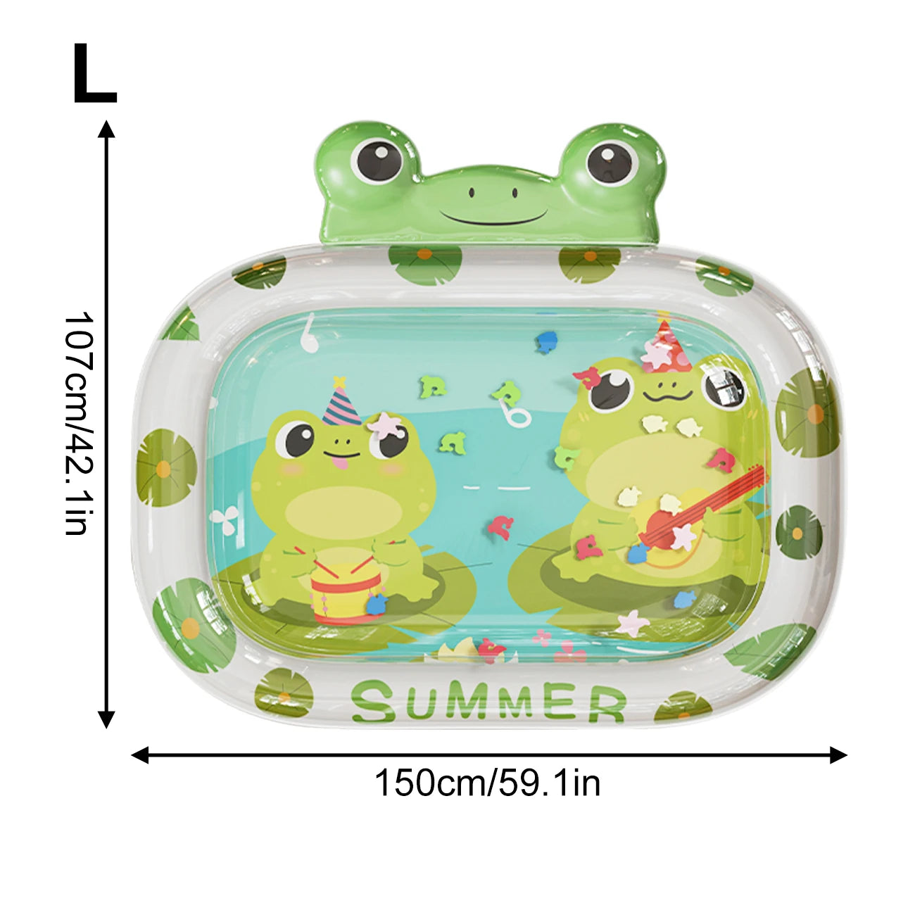 1PC Water Mat Inflatable Water Play Pad  Sensory Tummy Time Mat for Floor Play  Inflatable Play Mat Early Development Activity