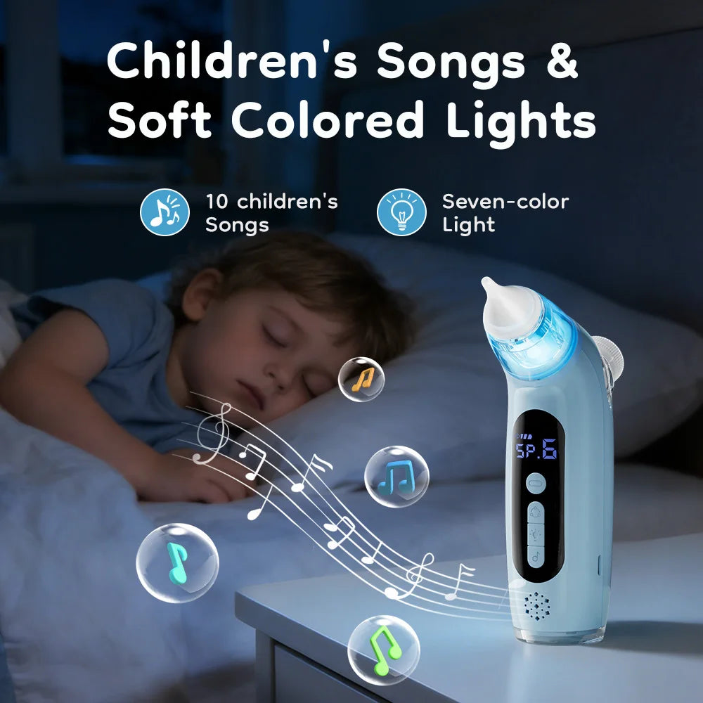 MAMIJOY 2-in-1 Baby Electric Nasal Aspirator＆Nebulizer Function 6 Suction Modes＆ Child's Music Baby Nebulizer＆Nose Cleaner U95