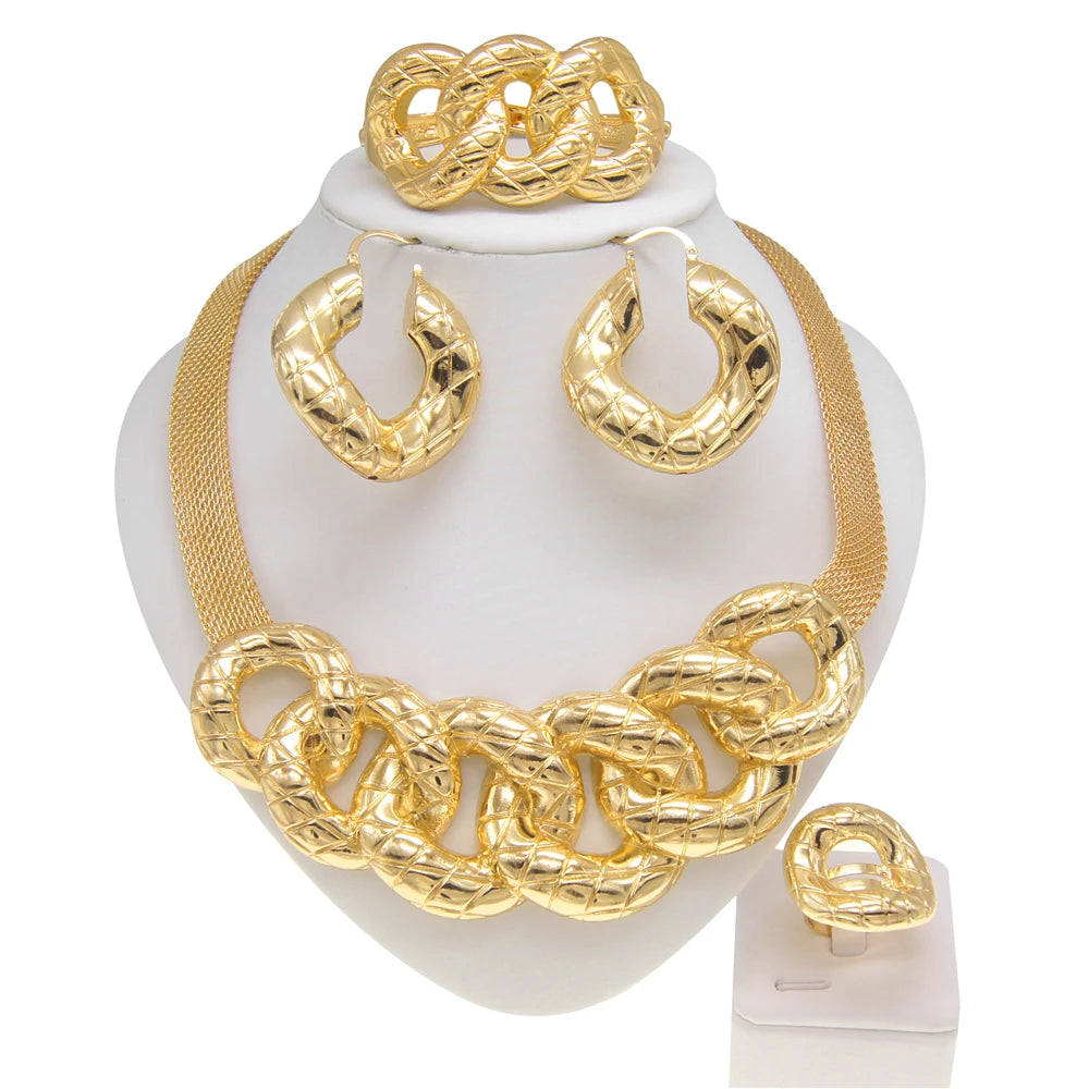Gold Plated Pendant Jewelry Set