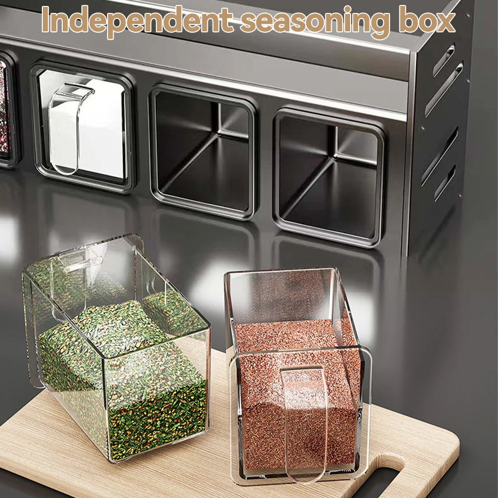 Punch-free Kitchen Sink Storage Rack Wall-mounted Spice Rack Multi-Functional Kitchen Storage Set Basket Removable