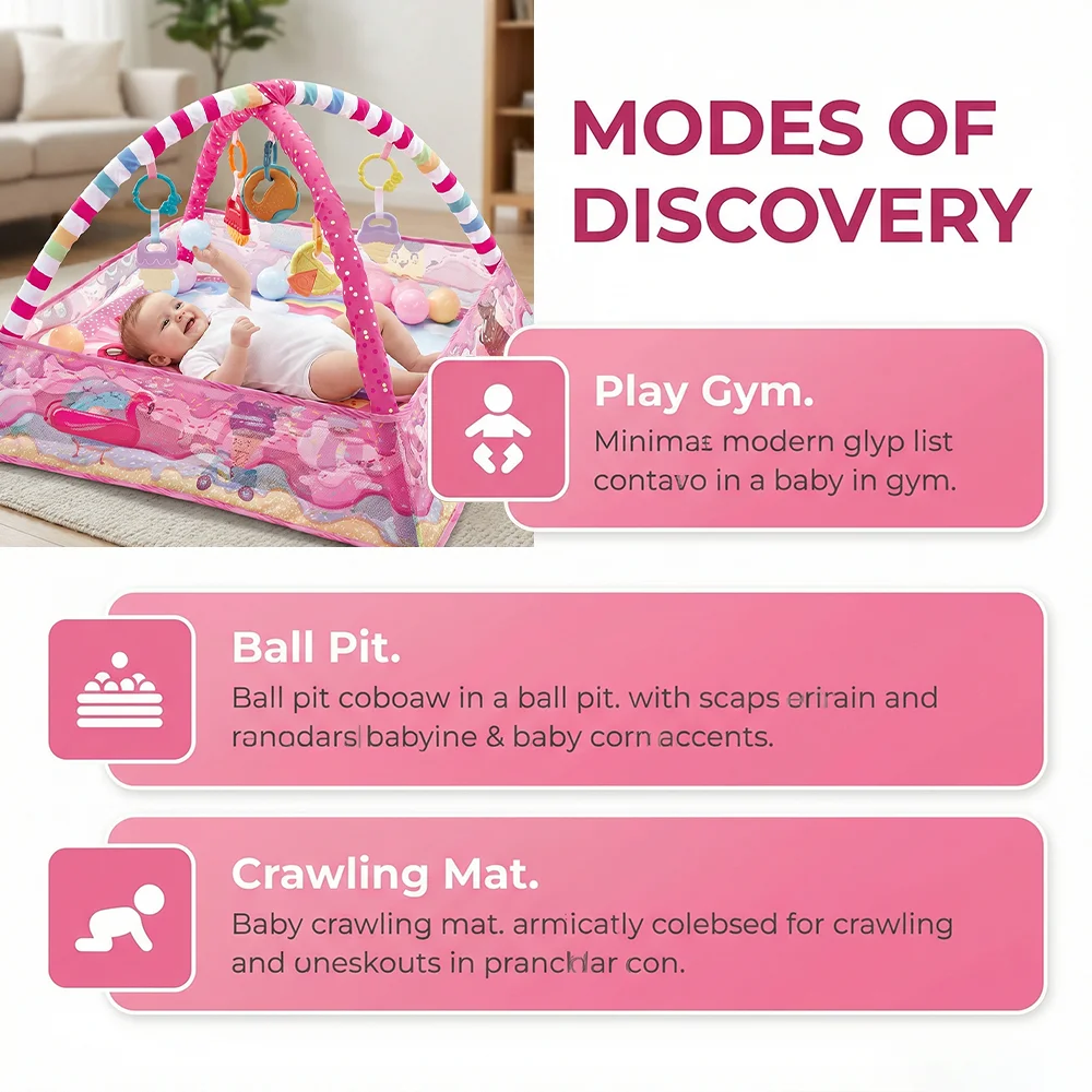 Baby Fitness Frame Crawling Play Mat Multifunction Fence Floor Toddler Activity Gym Game Rack Activity Blanket For Baby Toy Gift