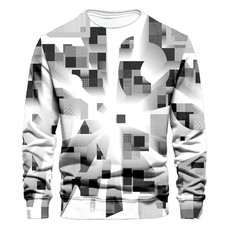 Printed Long Sleeve Casual Sweater for Unique Style