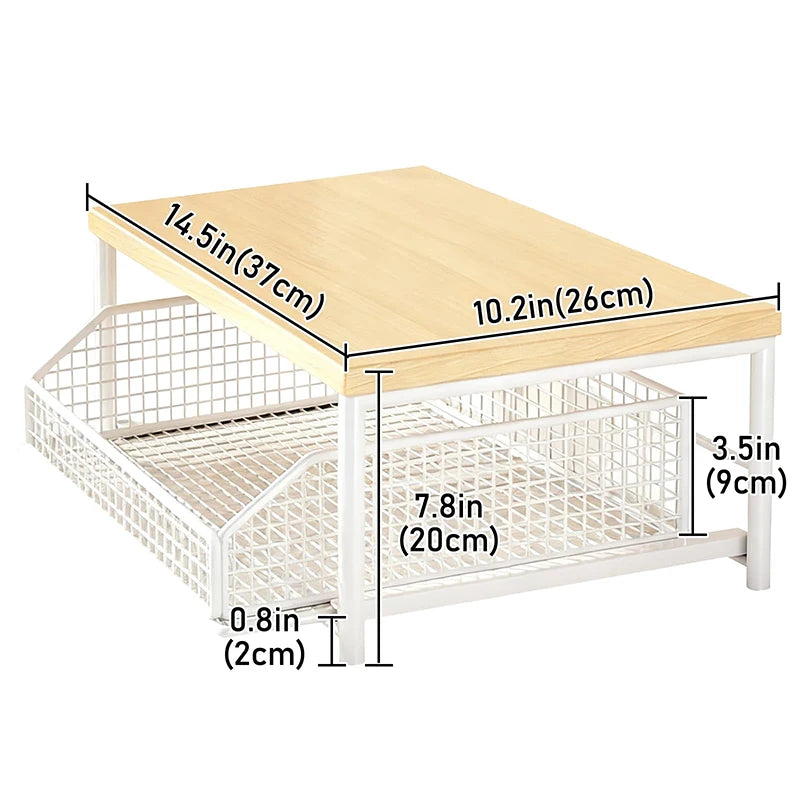 Kitchen Countertop Organiser – Multi-Use Storage Shelf for Microwave, Coffee Machine &amp; More