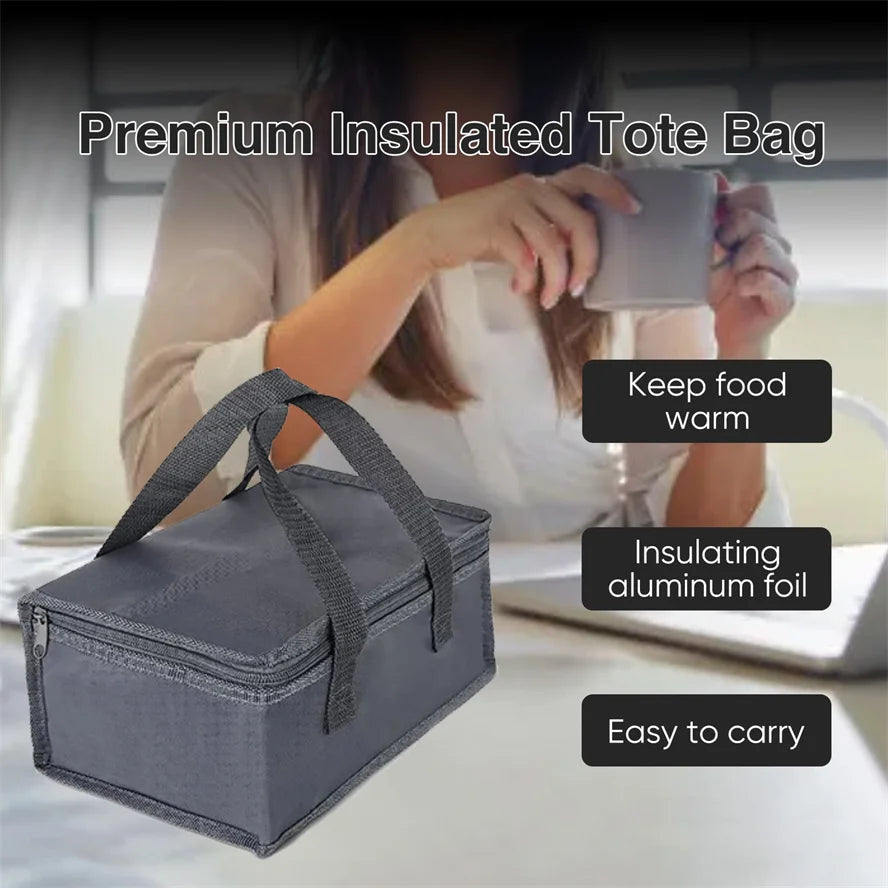 2 in 1 Car Home Portable Electric Lunch Box 12V/24V/110V/220V