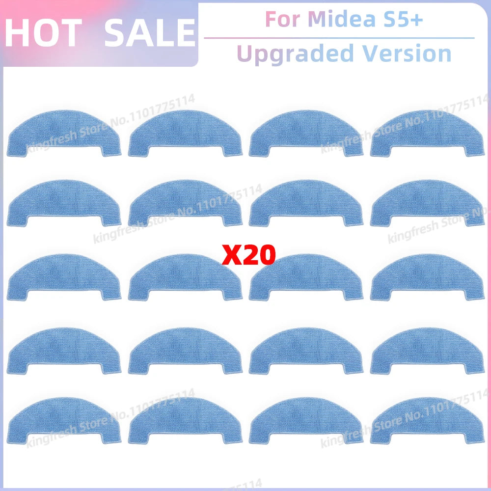 Fit for (Conga 2299 Ultra, Midea S5+, TESLA RoboStar iQ400 Plus) Parts Main Brush Filter Mop Cloth Dust Bag