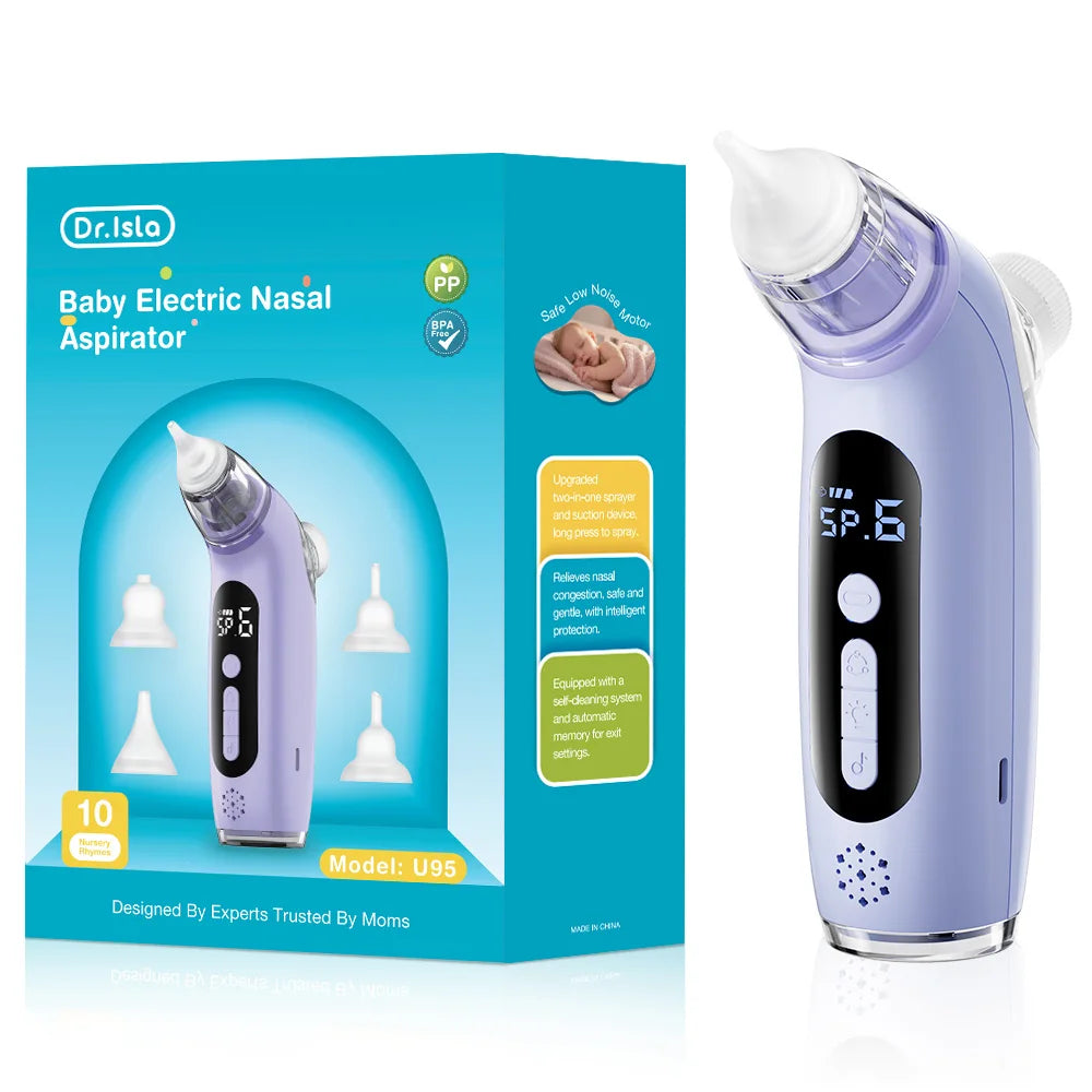 MAMIJOY 2-in-1 Baby Electric Nasal Aspirator＆Nebulizer Function 6 Suction Modes＆ Child's Music Baby Nebulizer＆Nose Cleaner U95
