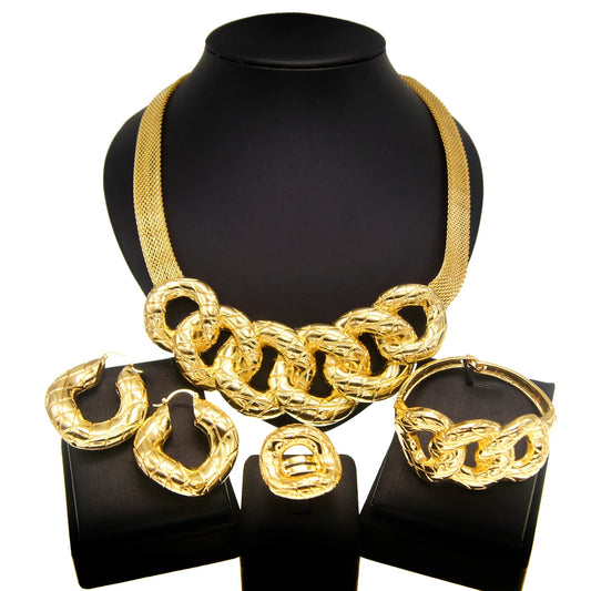 Gold Plated Pendant Jewelry Set