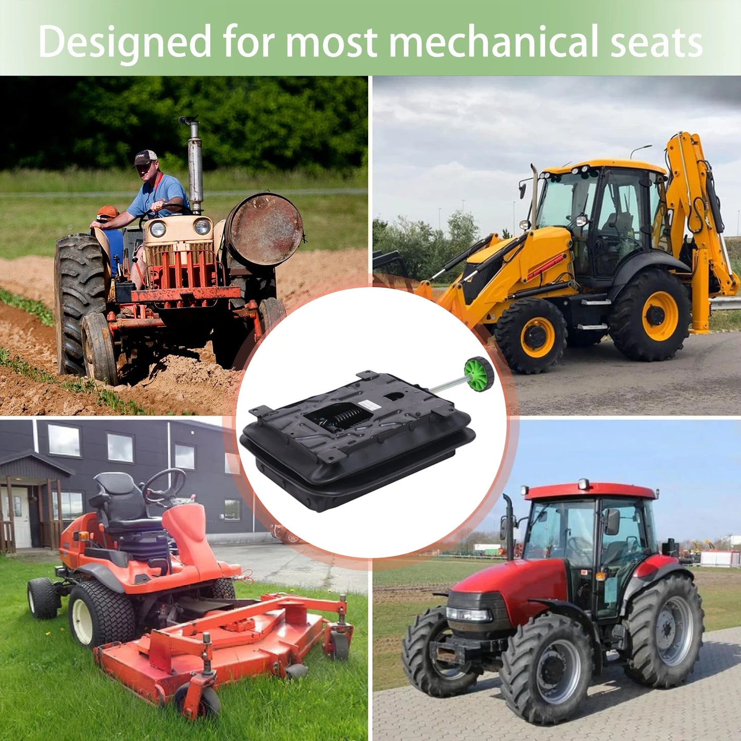 Universal Scissor Type Seat Suspension Rv Tractor Damping Base with Dust Cover & Adjustable Weight Handle, Universal Seat Dampin