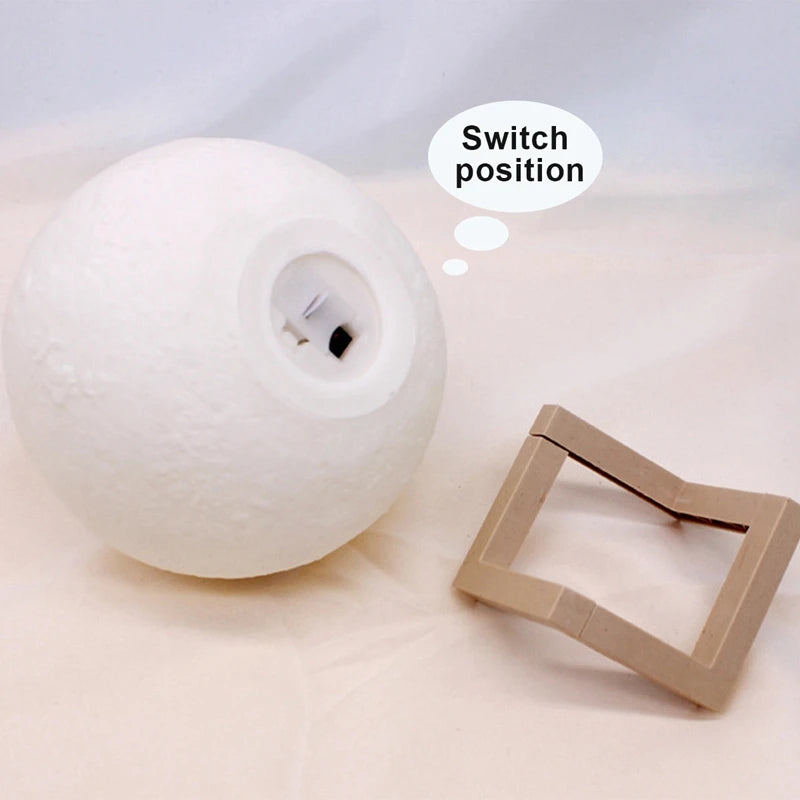 3D Print Battery Powered Moon Lamp LED Night Light Creative Touch Switch Moon Light For Bedroom Decoration Birthday Gift 6cm 8cm