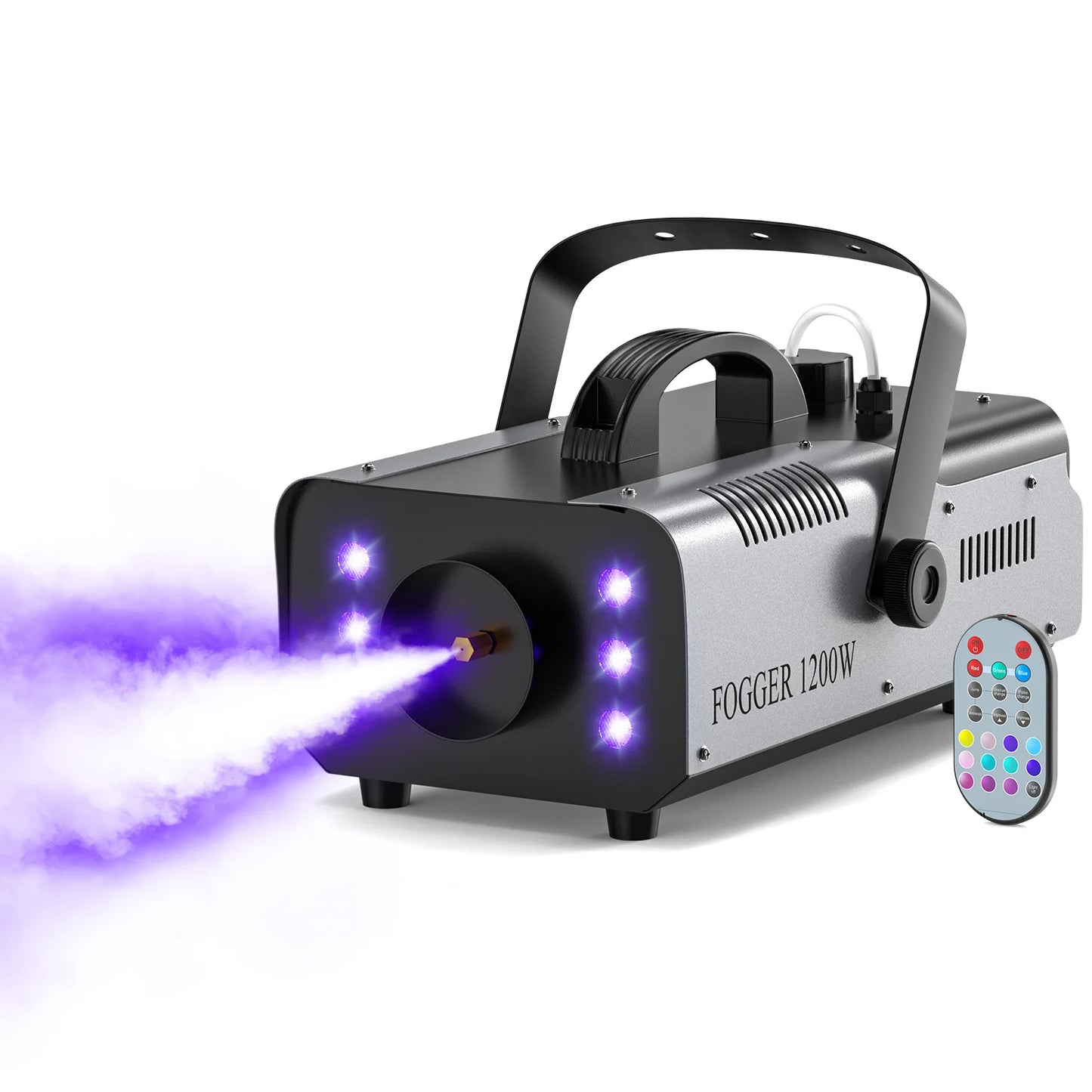 Light 1200W Fog Machine with RGB LEDs Lighting for Play Theater Professional Stage Home Entertainment Halloween Party