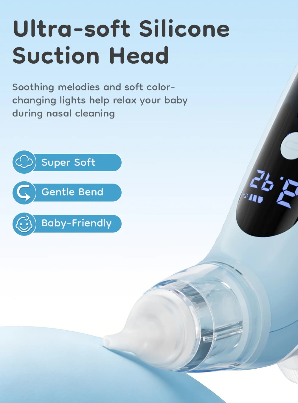 MAMIJOY 2-in-1 Baby Electric Nasal Aspirator＆Nebulizer Function 6 Suction Modes＆ Child's Music Baby Nebulizer＆Nose Cleaner U95