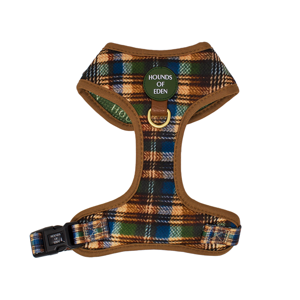 Oak Forest Plaid Dog Harness (XXS-XS)