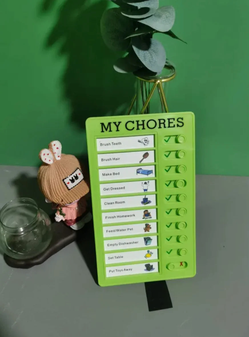 Reusable Habit Tracker for Kids - Daily Routine Board