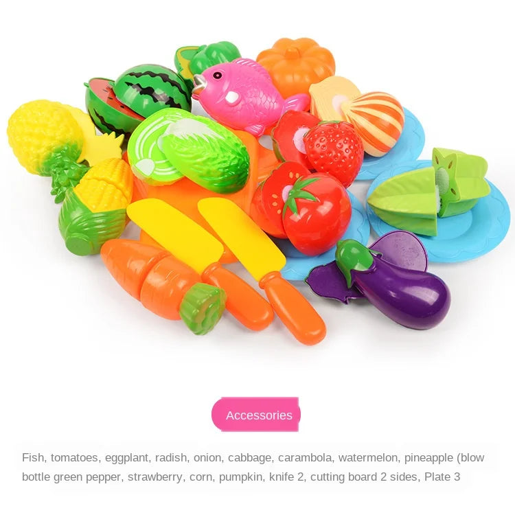 Kitchen Fun Cutting Fruits and Vegetables Food Play House