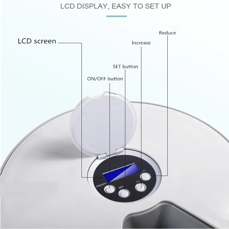 Automatic Pet Feeder with Timer & Voice Recorder – Portion Control Food Dispenser for Dogs & Cats