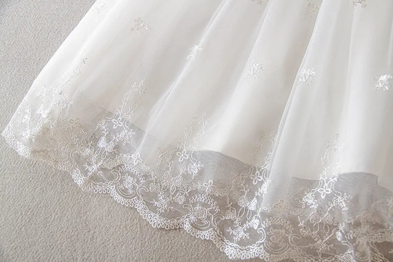 Hetiso Baby Girls Dress Long Sleeve Kids First Birthday Ball Gown Infant Dresses for Baptism Bridesmaid party 3-24 month