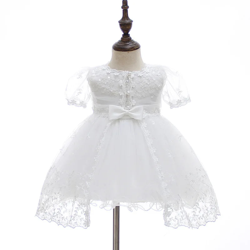Hetiso Baby Girls Dress Long Sleeve Kids First Birthday Ball Gown Infant Dresses for Baptism Bridesmaid party 3-24 month