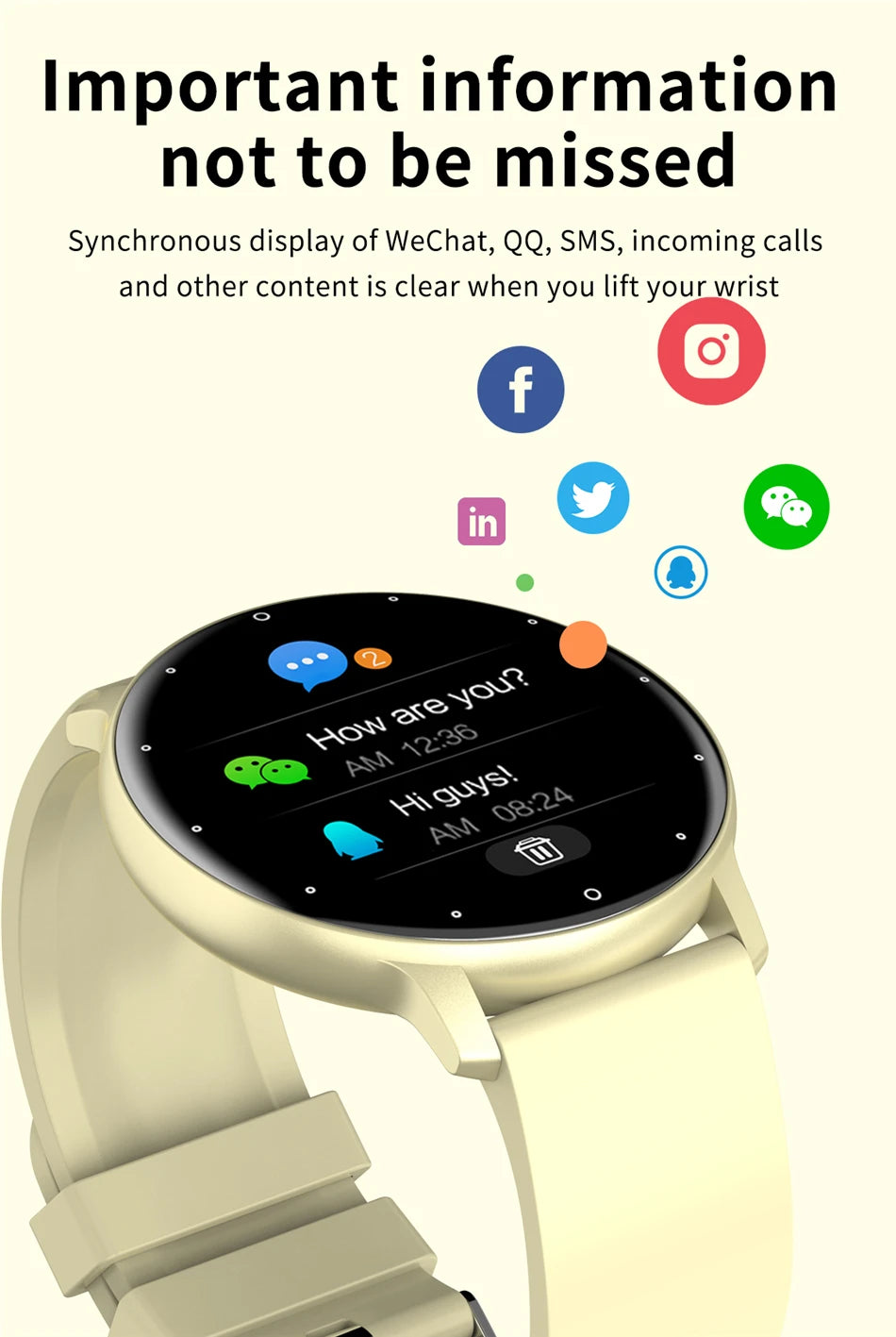 LIGE Touch Smart watch