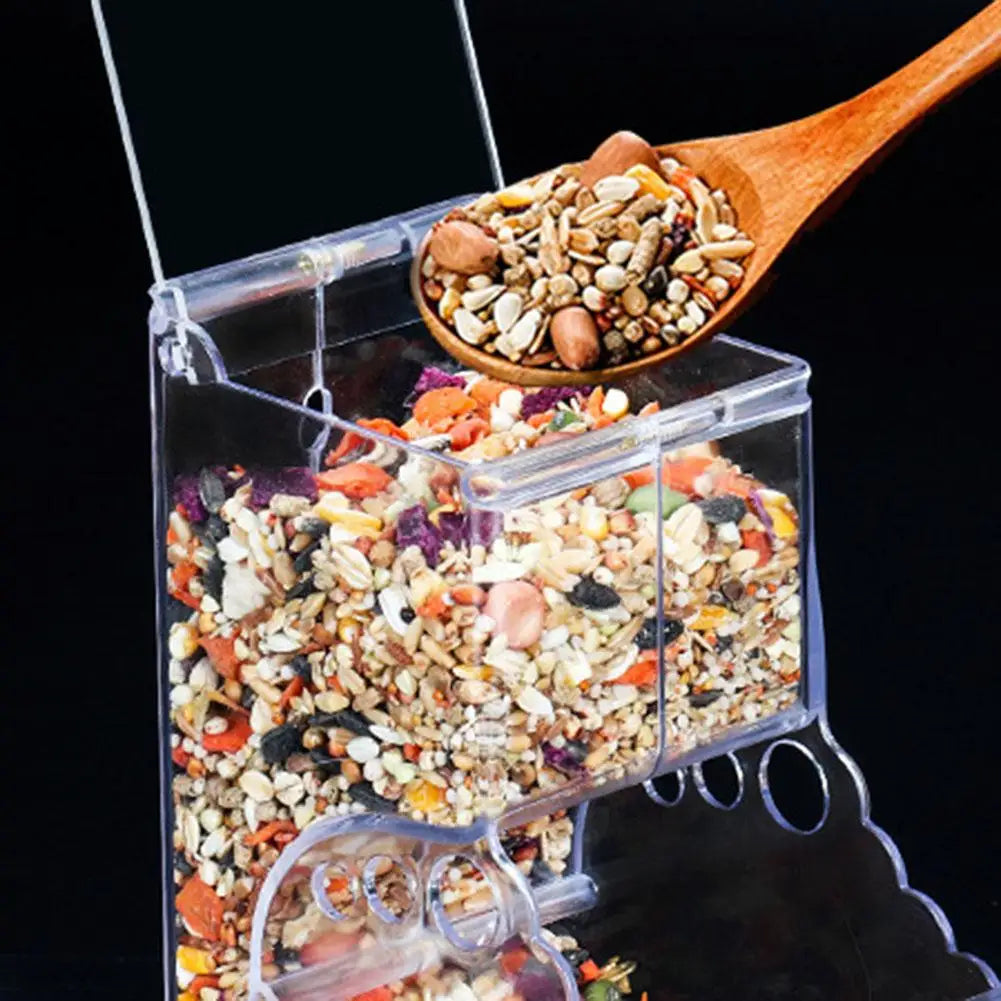 Hamster Rabbit Food Dispenser Feeder Plastic Automatic Hamster & Rabbit Food Dispenser – Clear Plastic Pet Feeder for Guinea Pigs and Small Animalsear Automatic Pet Feeder For Hamster Guinea Pigs Food Bowl Container