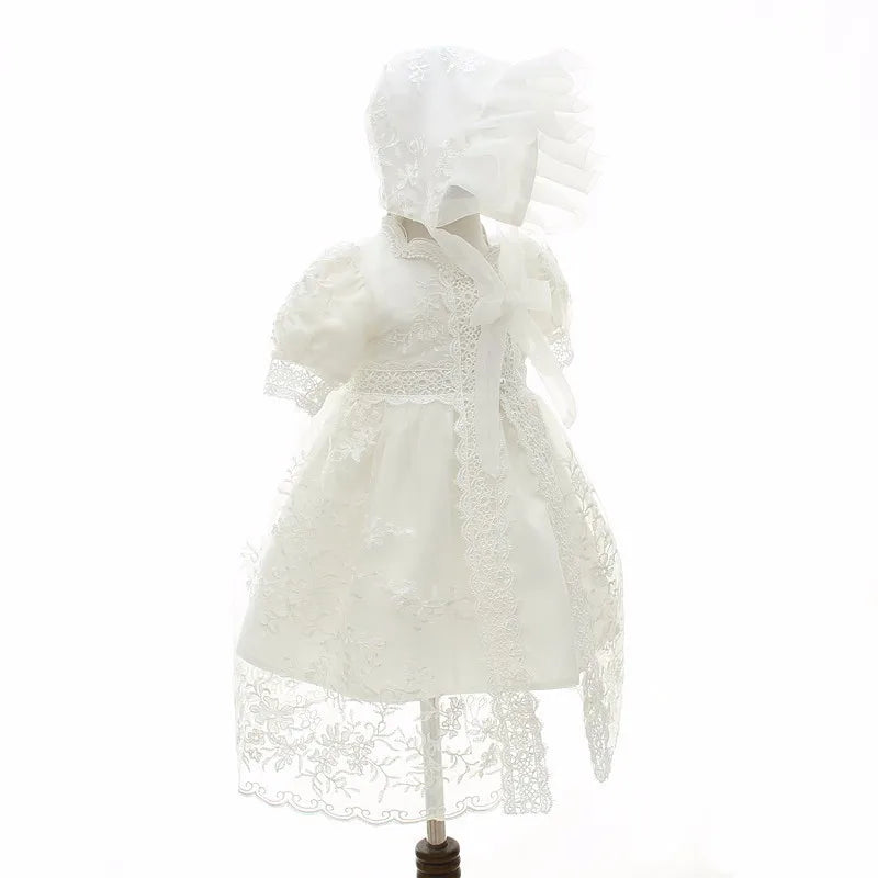 Hetiso Baby Girls Dress Long Sleeve Kids First Birthday Ball Gown Infant Dresses for Baptism Bridesmaid party 3-24 month