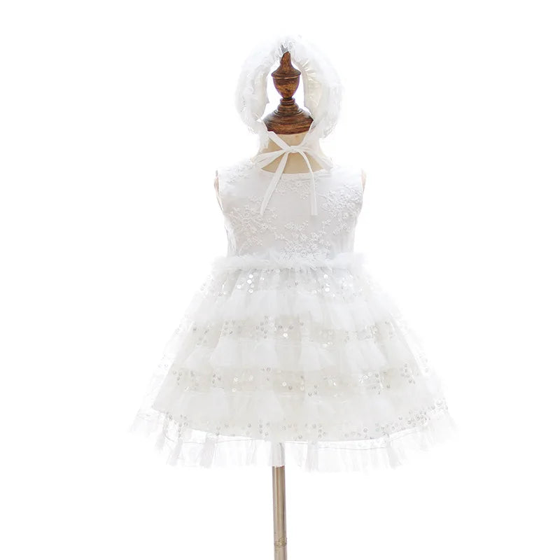 Hetiso Baby Girls Dress Long Sleeve Kids First Birthday Ball Gown Infant Dresses for Baptism Bridesmaid party 3-24 month