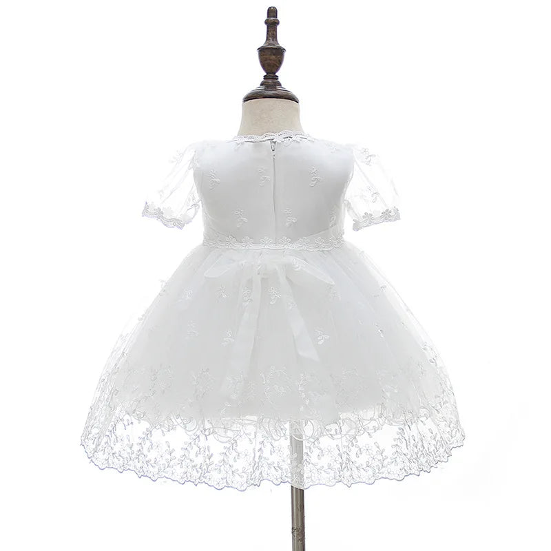 Hetiso Baby Girls Dress Long Sleeve Kids First Birthday Ball Gown Infant Dresses for Baptism Bridesmaid party 3-24 month